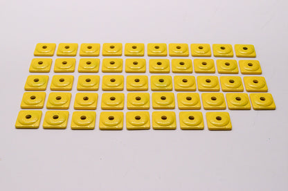 Yellow Square Snowmobile Backing Plate Stud Qty 48 NOS