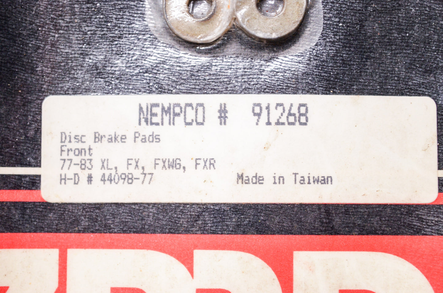 Front Disc Brake Pad Harley Davidson XL FX FXWG FXR Qty 4 NOS