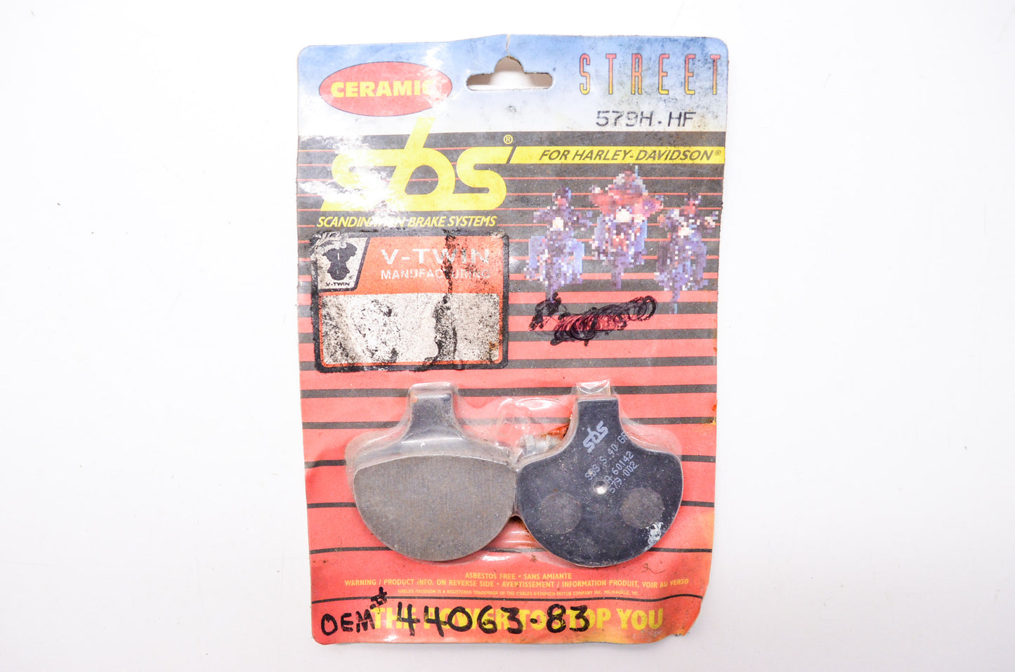 New SBS Ceramic Front Disc Brake Pad Harley Davidson Qty 2 NOS
