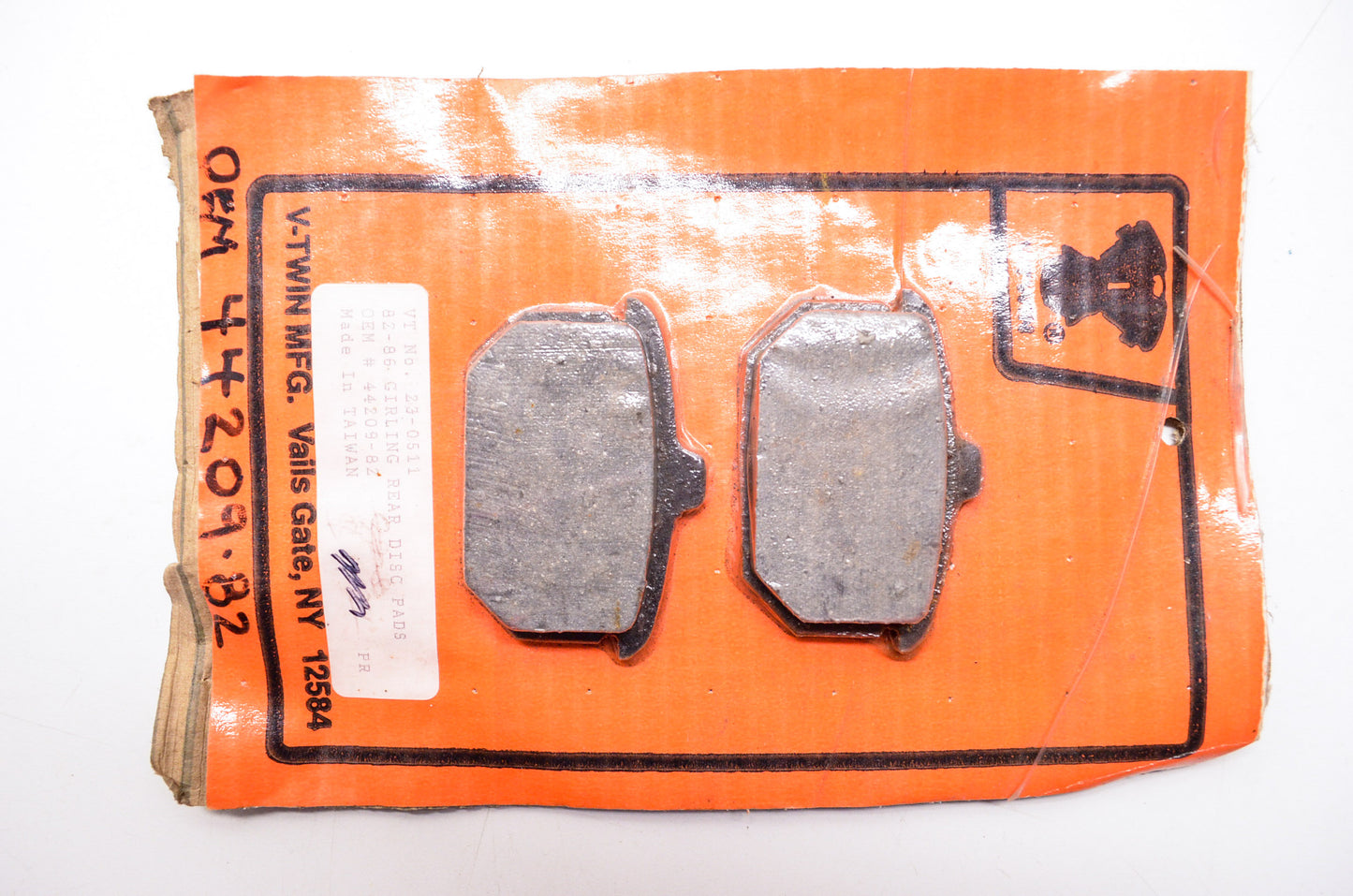 New V-Twin Rear Disc Brake Pad Harley Davidson Qty 2 NOS