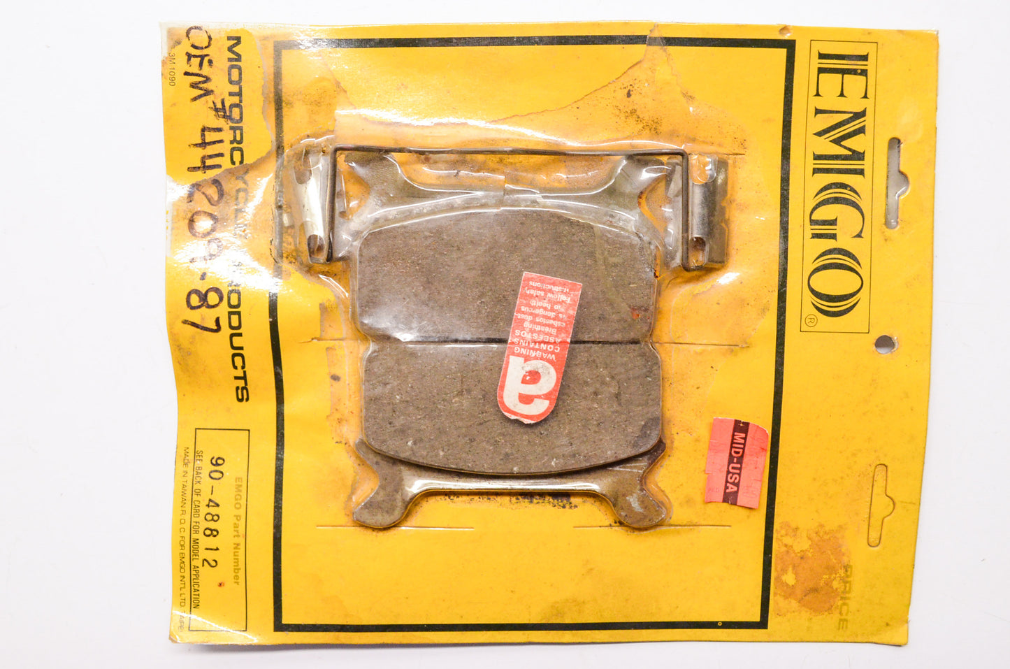 Rear Disc Brake Pad w/ Retainer Clips Harley Davidson FXR Qty 2 NOS