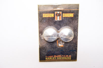 Custom Chrome 31-140 Swingarm Pivot Bolt Cover Kit Harley Davidson FXST FLST NOS