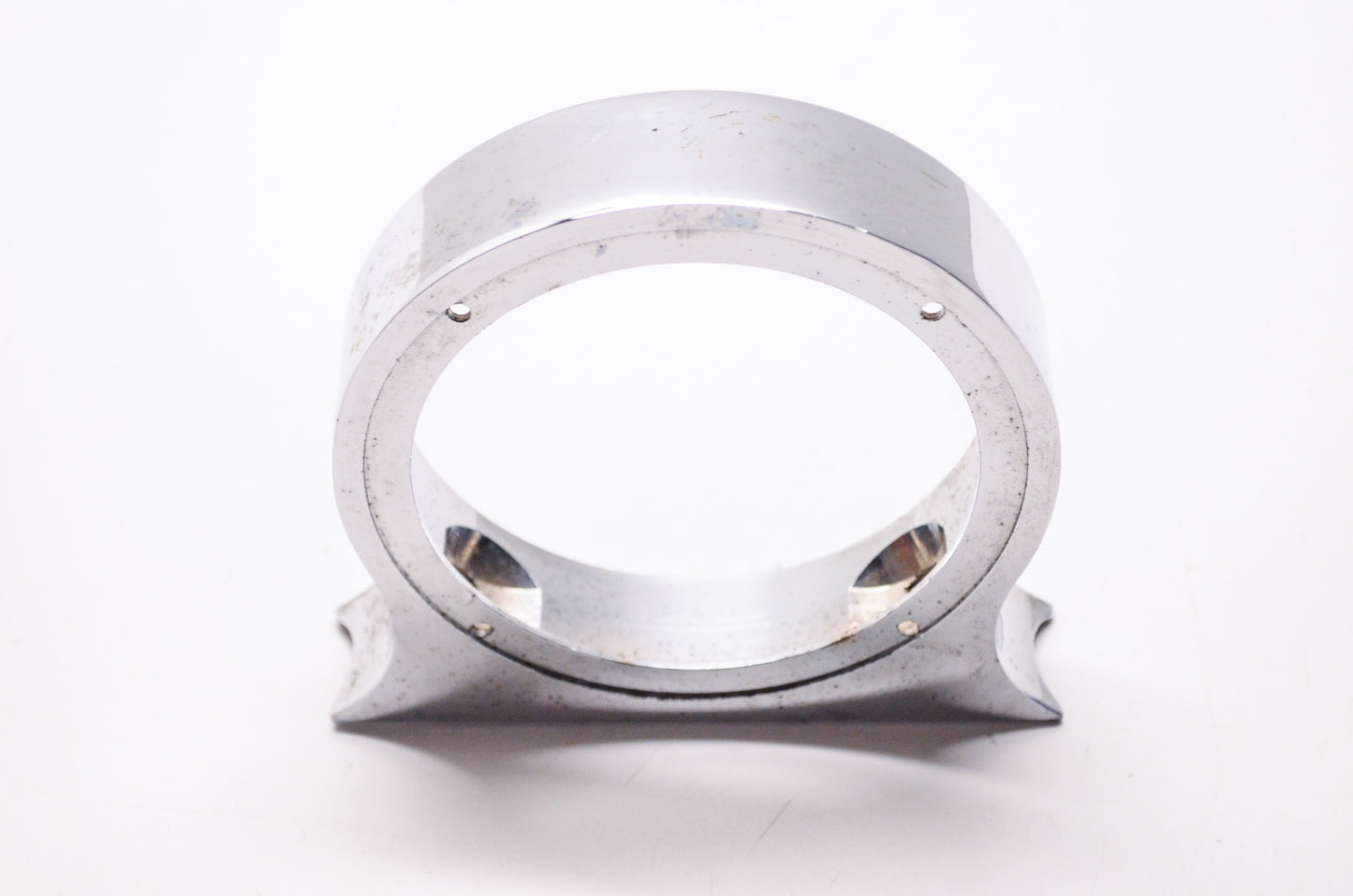 New 50's Boy Chrome Billet Tachometer Gauge Bracket 3.5' Harley Davidson NOS