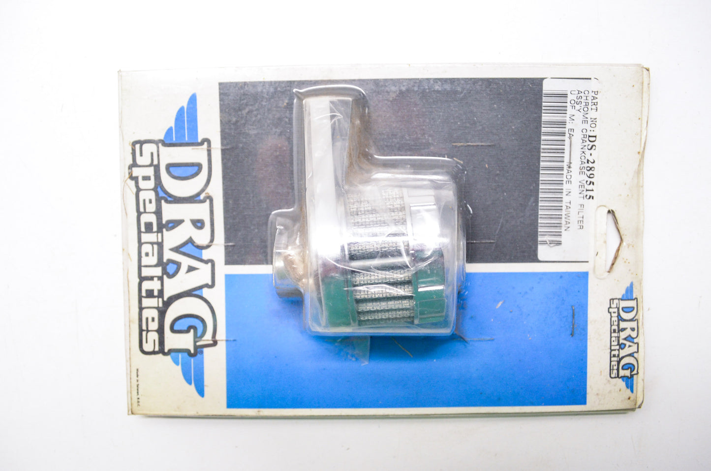 New Drag Specialties Chrome Crankcase Vent Filter Assembly Harley Davidson NOS