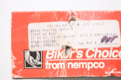 New Nempco Biker's Choice Wheel Bearing Spacer Harley Davidson XL BT NOS