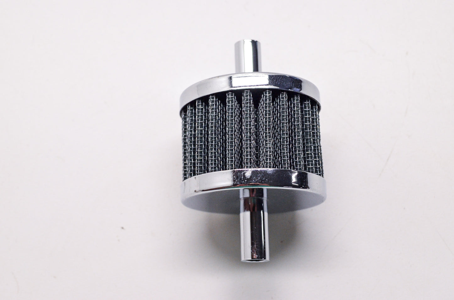 New Custom Chrome Chrome Dual Intake Crankcase Breather Filter NOS