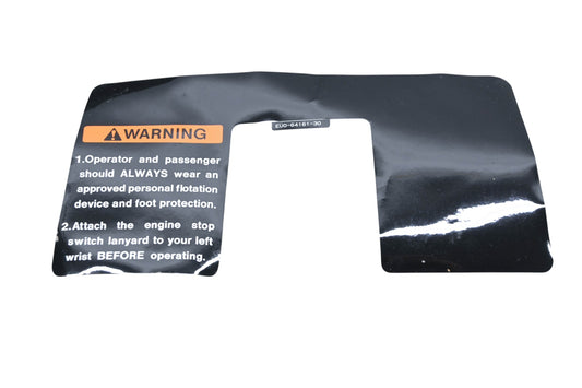 New OEM Yamaha EU0-64161-30-00 Warning Label #2 Decal NOS