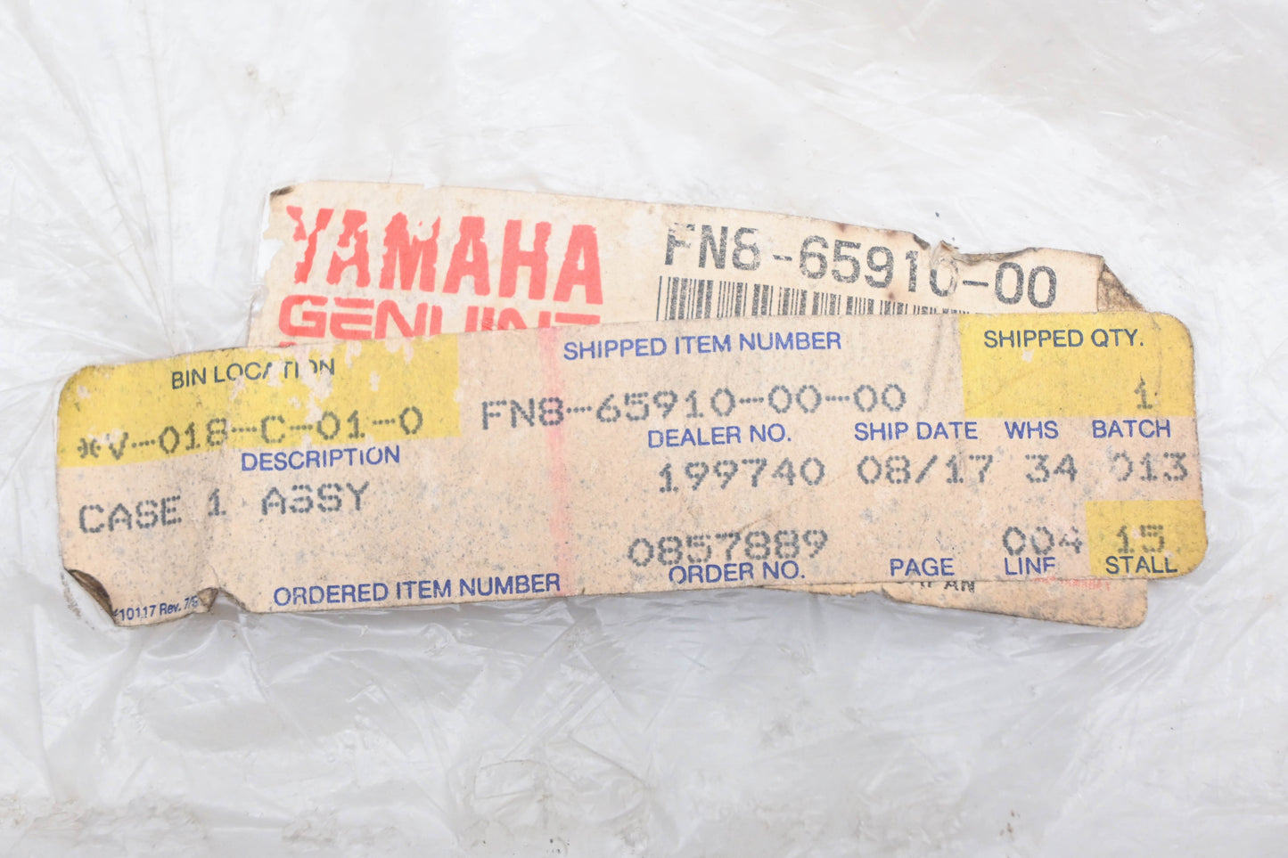 New OEM Yamaha FN8-65910-00-00 Compartment Storage Case NOS