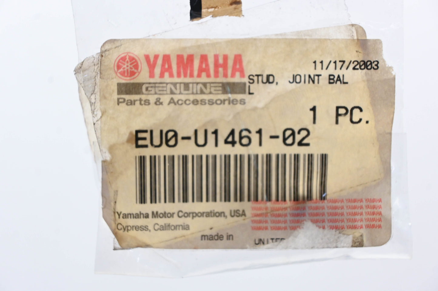 New OEM Yamaha EU0-U1461-02-00 Ball Joint Stud NOS