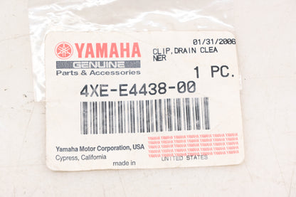 New OEM Yamaha 4XE-E4438-00-00 Drain Cleaner Clip NOS