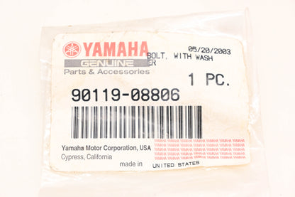 New OEM Yamaha 90119-08806-00 Bolt With Washer NOS