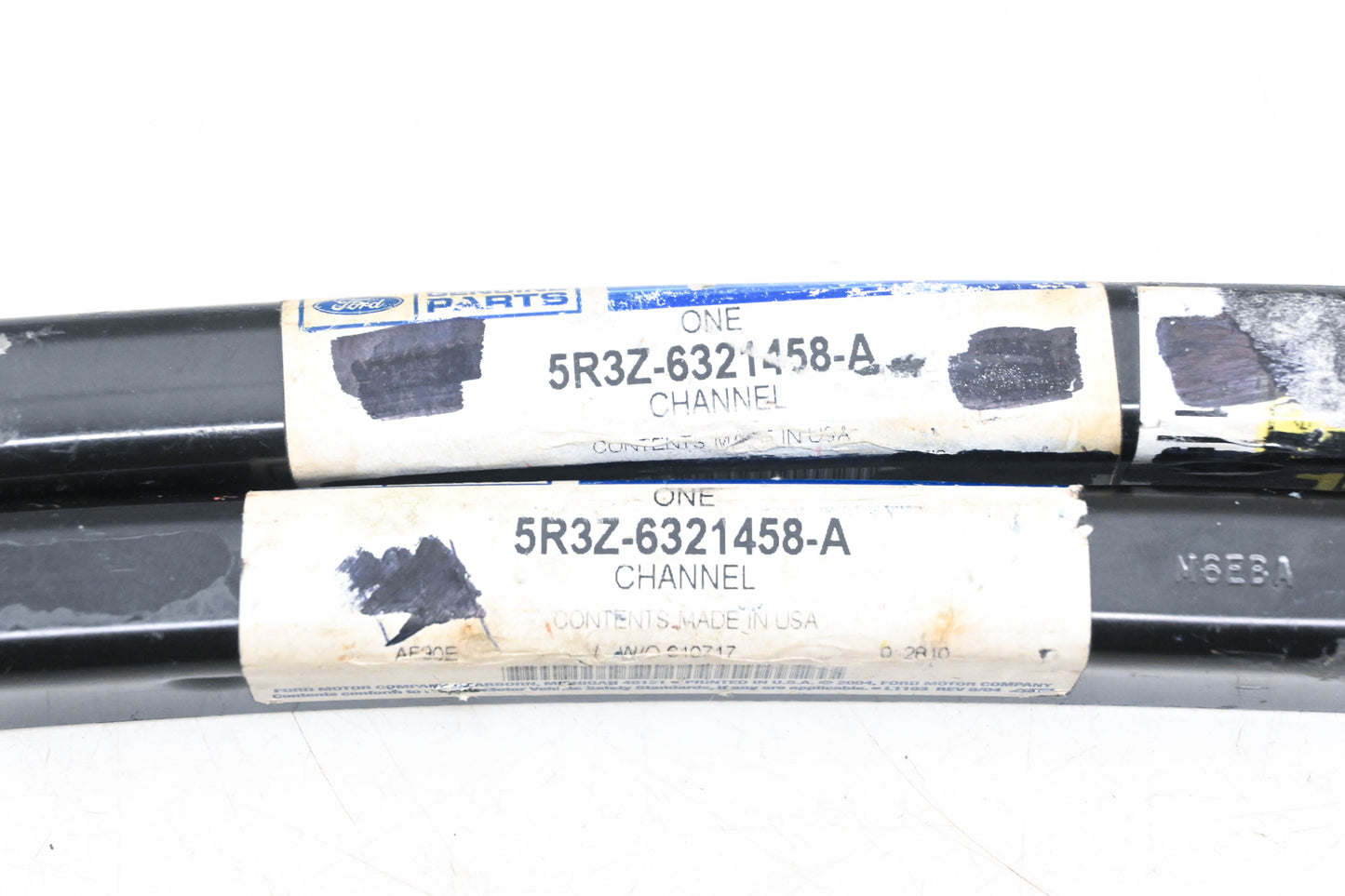 New OEM Ford 5R3Z-6321458-A Front Left And Right Door Glass Channels NOS