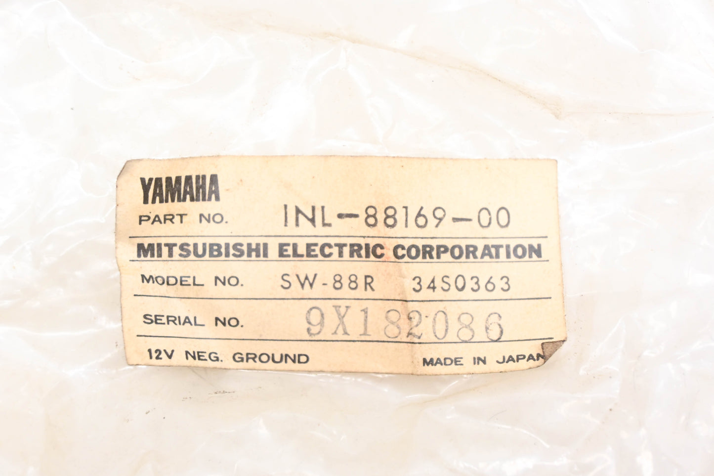New OEM Yamaha 1NL-88169-00-00 SW-88R Remote Control NOS