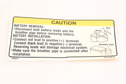 New OEM Yamaha EU0-U418B-00-00 Caution Label Decal NOS