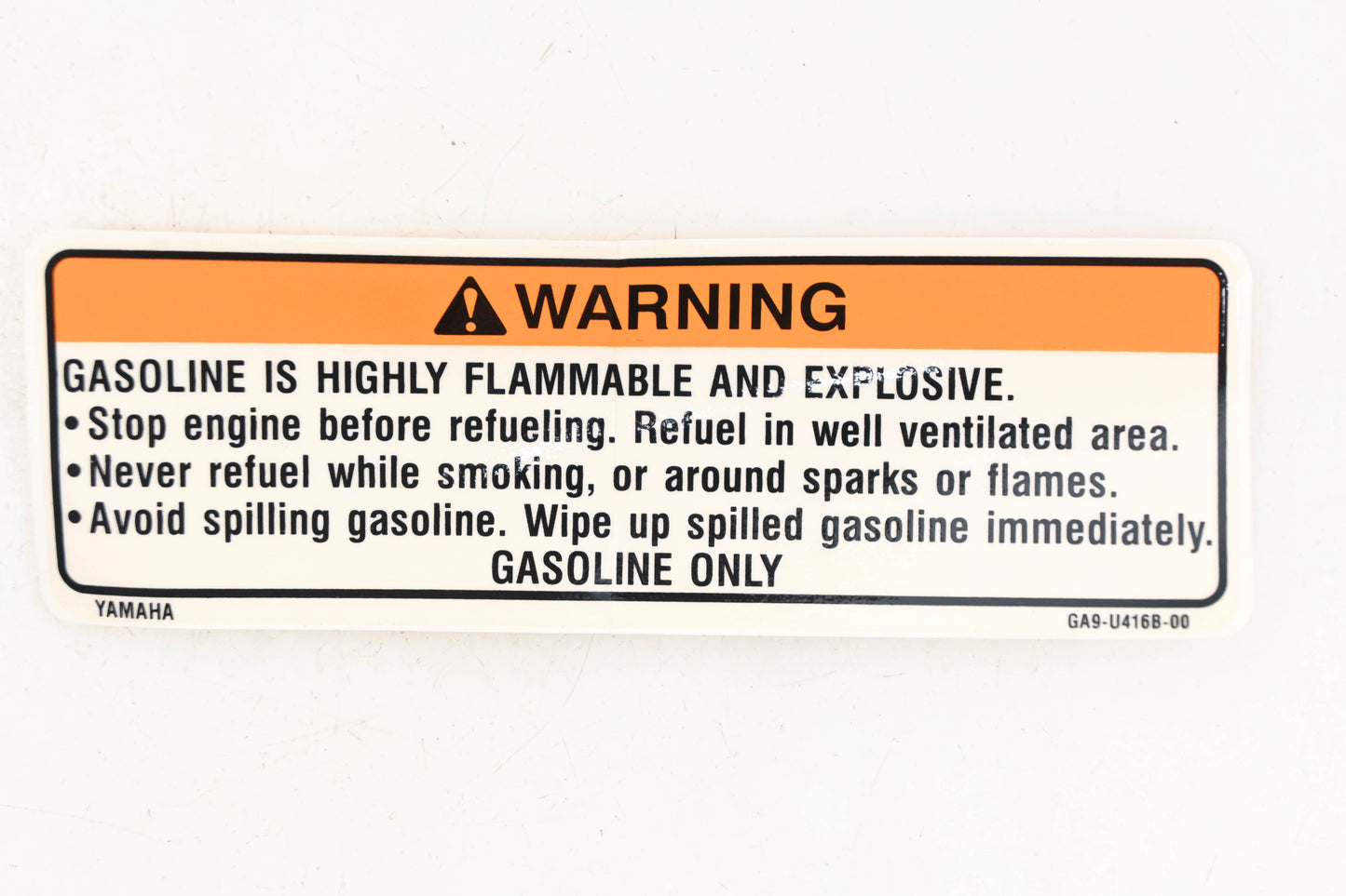 New OEM Yamaha GA9-U416B-00-00 Warning Label Decal NOS