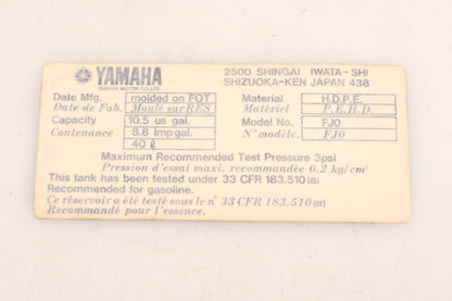 New OEM Yamaha FJ0-64183-A1-00 Caution Label Decal NOS