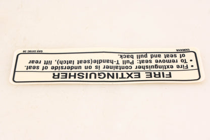 New OEM Yamaha GA9-U418C-30-00 Fire Extinguisher Label Decal NOS