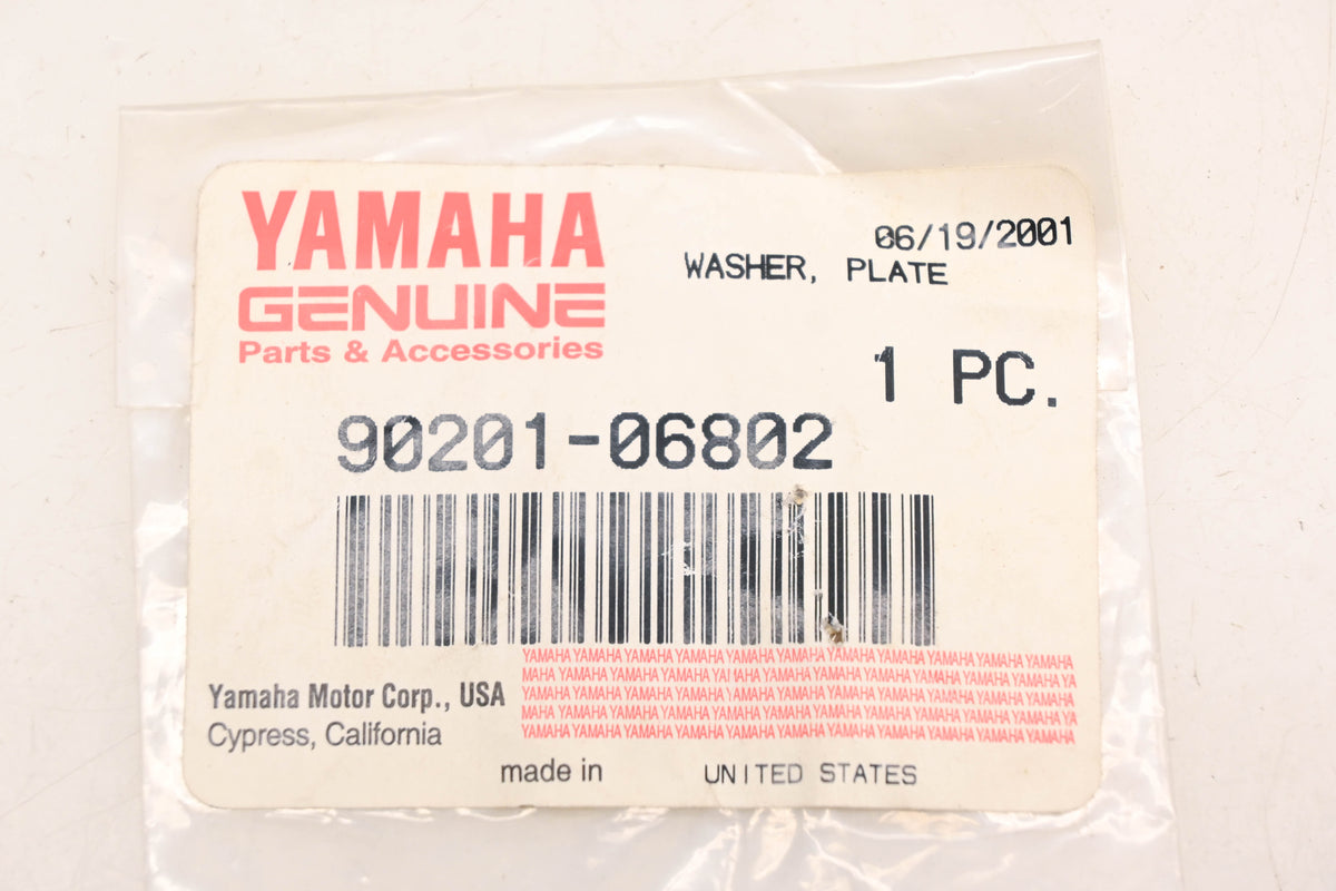 New OEM Yamaha 90201-06802-00 Plate Washer NOS