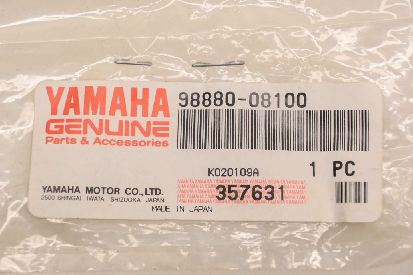 New OEM Yamaha 98880-08100-00 Hex Nuts Qty 2 NOS