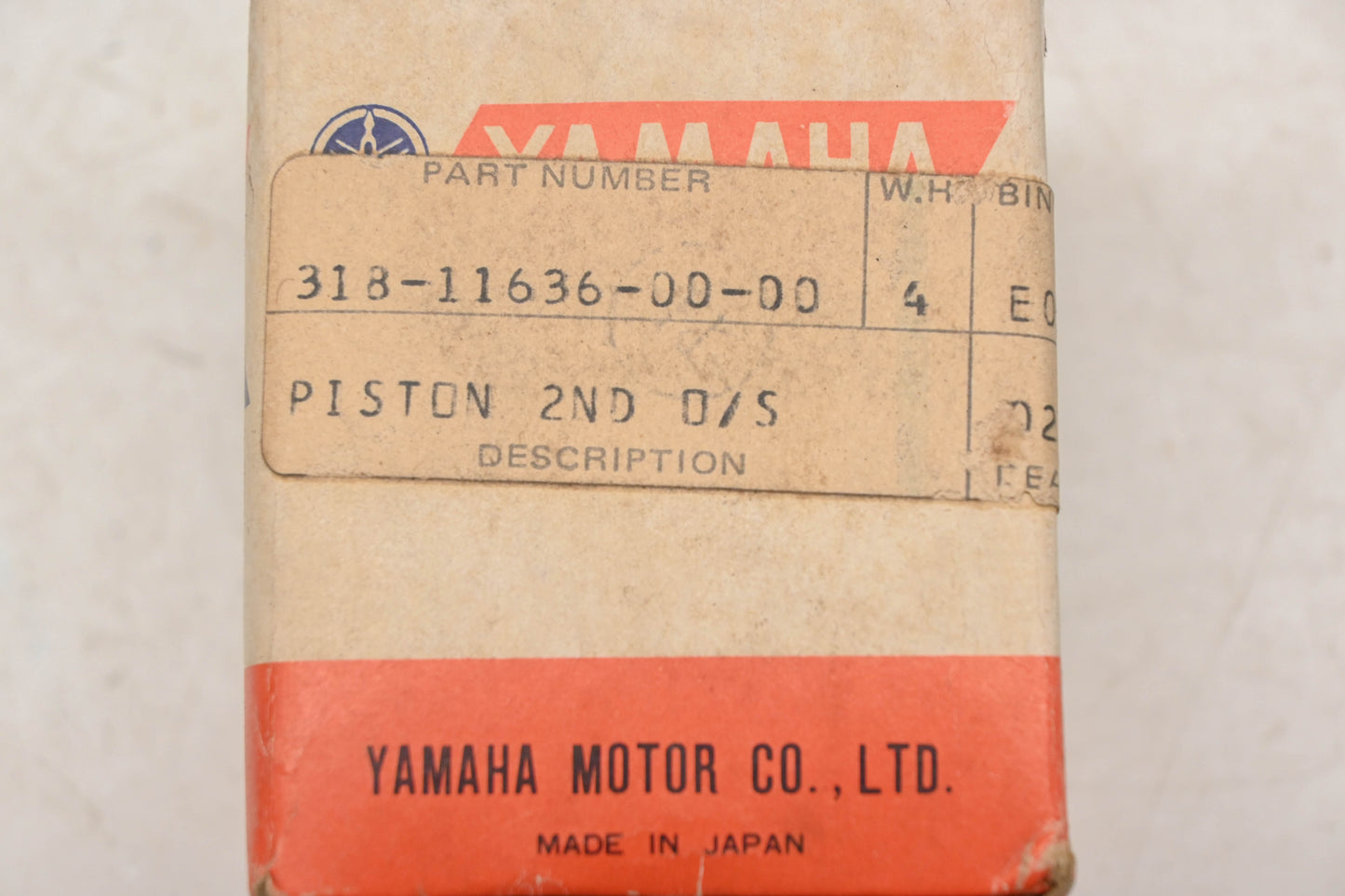 New OEM Yamaha 318-11636-00-00 Piston O/S NOS