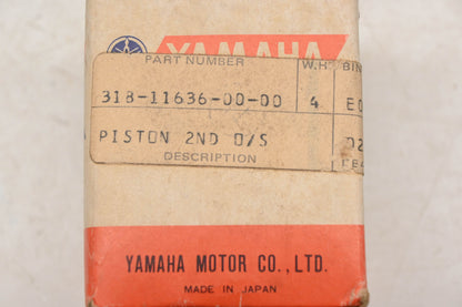 New OEM Yamaha 318-11636-00-00 Piston O/S NOS