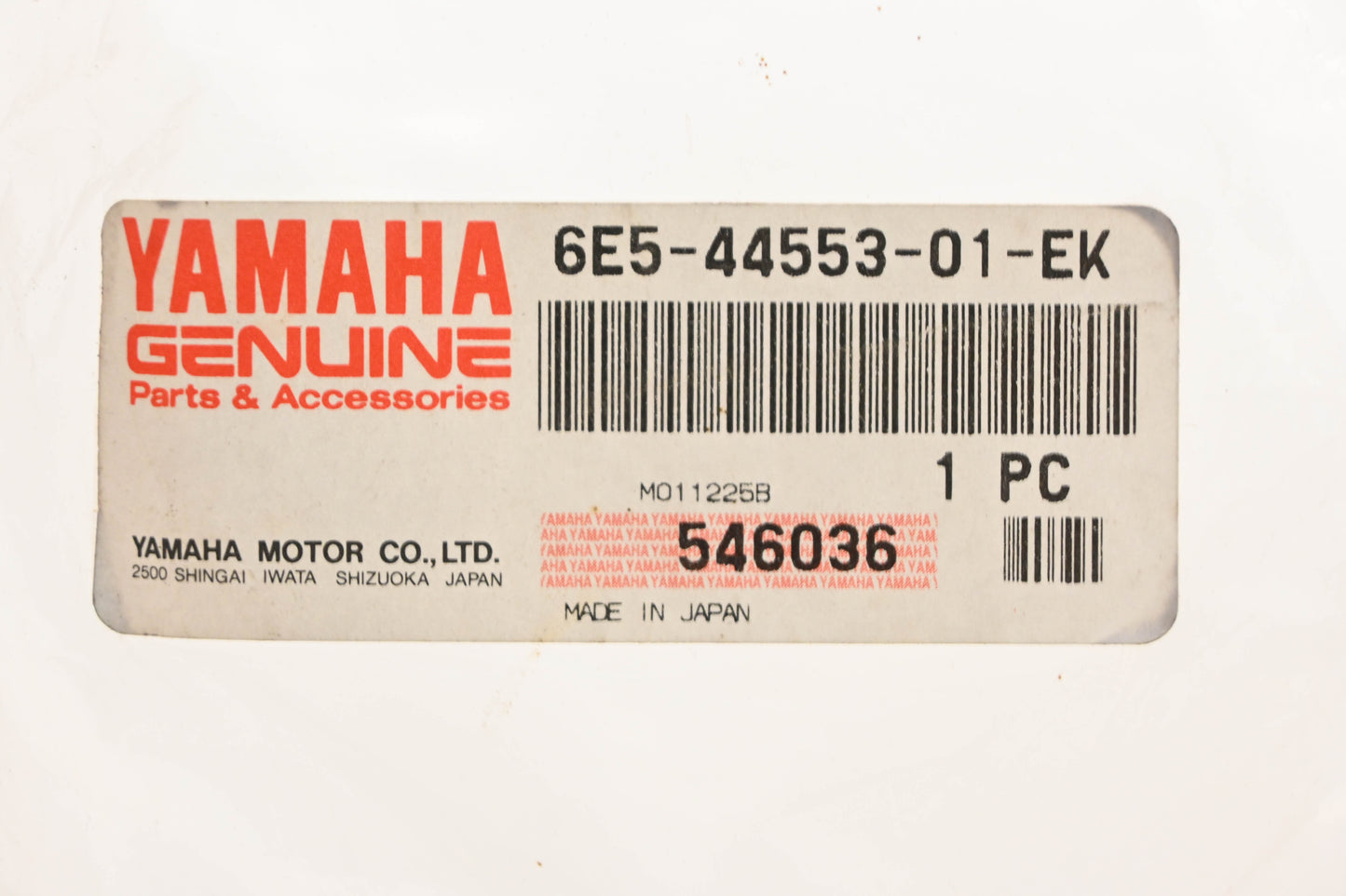 New OEM Yamaha 6E5-44553-01-EK Lower Mount Cover NOS