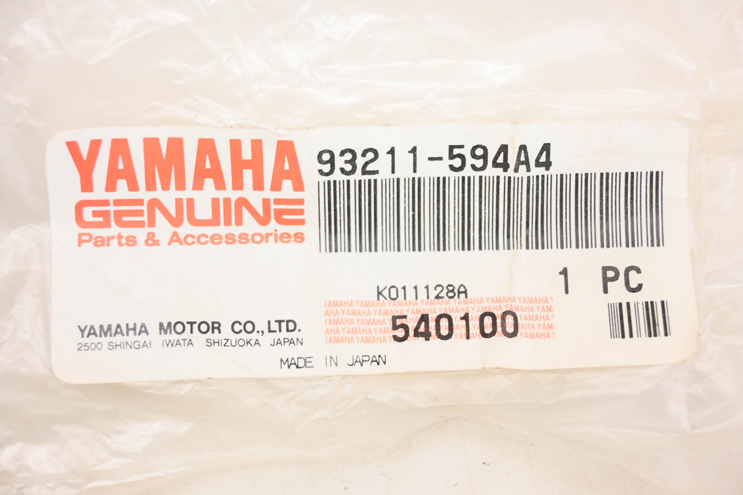 New OEM Yamaha 93211-594A4-00 Primary Clutch O-Ring NOS