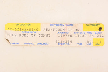 New OEM Yamaha ABA-FCONN-CT-OR Fuel Tank Line Connector NOS