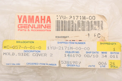 New OEM Yamaha 1YU-2171M-00-00 Black Side Cover Panel NOS