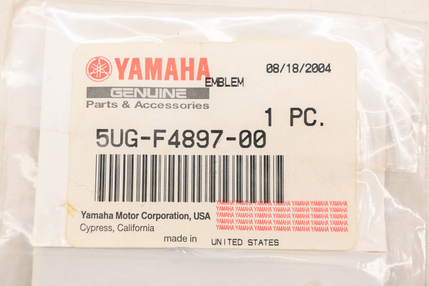 New OEM Yamaha 5UG-F4897-00-00 Warning Decal NOS