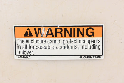New OEM Yamaha 5UG-K8483-00-00 Warning Decal NOS