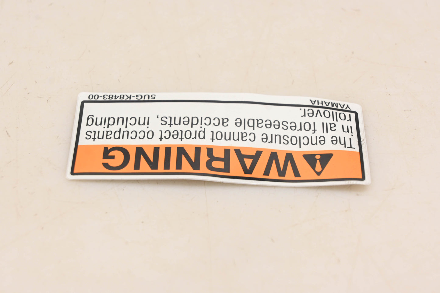 New OEM Yamaha 5UG-K8483-00-00 Warning Decal NOS