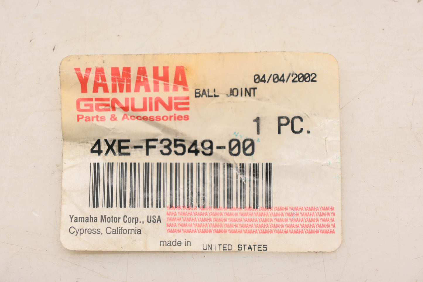New OEM Yamaha 4XE-F3549-00-00 Ball Joint Assembly NOS