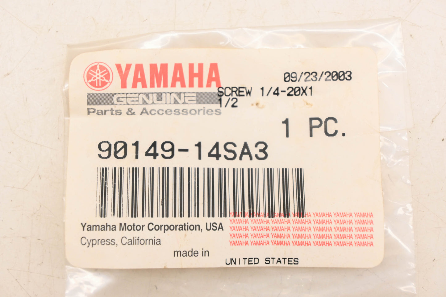New OEM Yamaha 90149-14SA3-00 Screw NOS