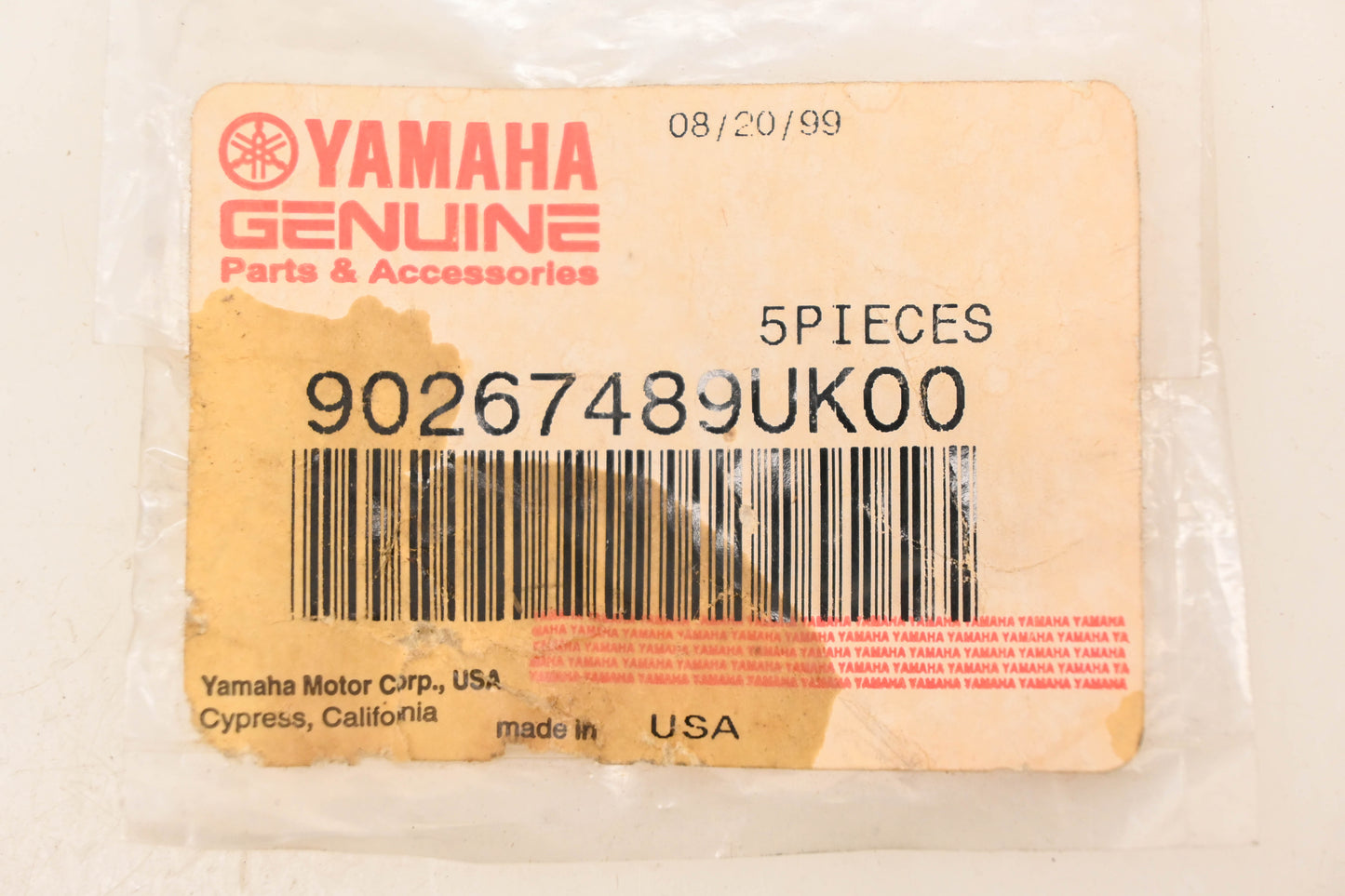 New OEM Yamaha 90267-489UK-00 Blind Rivets Qty 5 NOS