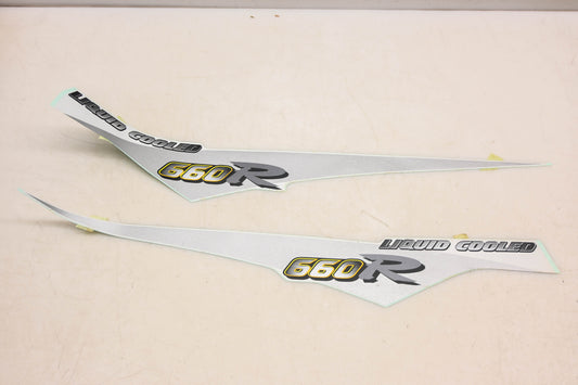 New OEM Yamaha 5LP-2165A-02-00 Liquid Cooled 660R Emblem Decal Kit NOS
