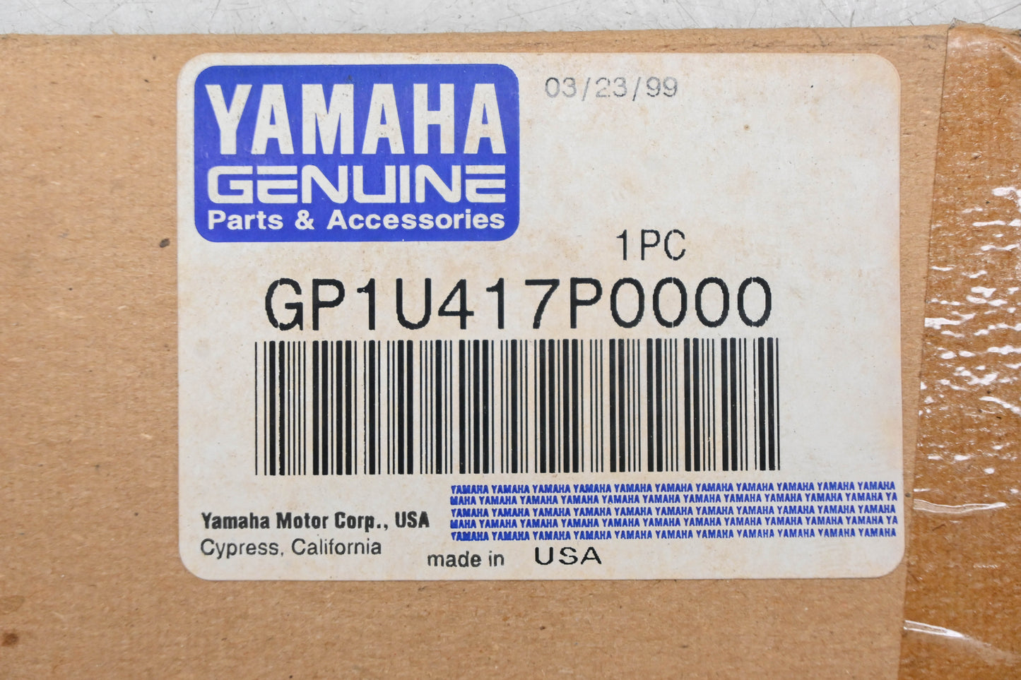 New OEM Yamaha GP1-U417P-00-00 Emblem Decal NOS