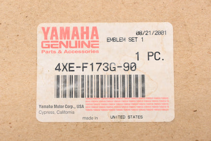 New OEM Yamaha 4XE-F173G-90-00 Bear Tracker Emblem Decal Kit NOS