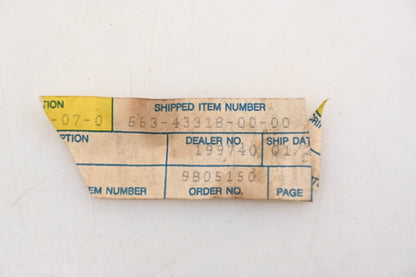 New OEM Yamaha 663-43318-00-00 Bracket Cover NOS