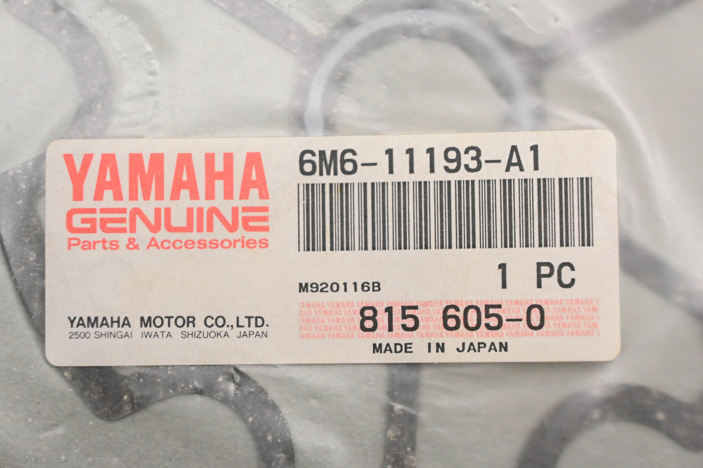 New OEM Yamaha 6M6-11193-A1-00 Cylinder Head Cover Gasket NOS