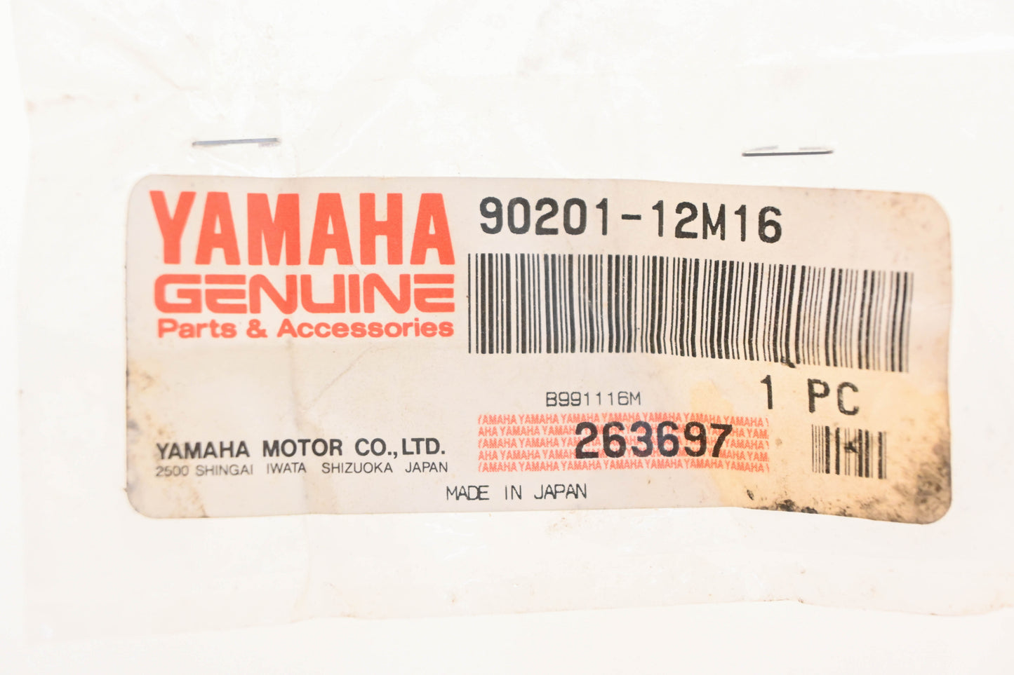 New OEM Yamaha 90201-12M16-00 Plate Washer NOS