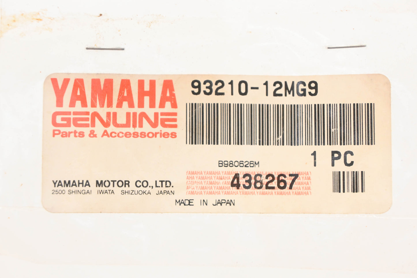 New OEM Yamaha 93210-12MG9-00 O Ring NOS