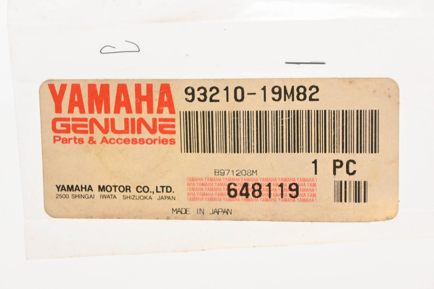 New OEM Yamaha 93210-19M82-00 O Ring NOS