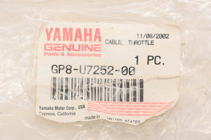 New OEM Yamaha GP8-U7252-00-00 Throttle Cable NOS