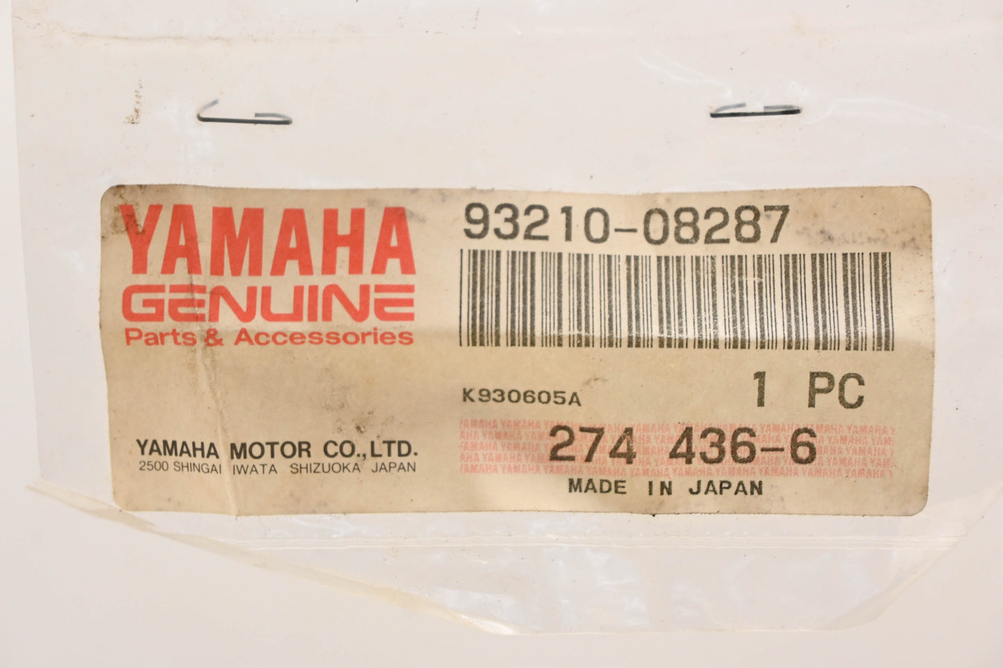 New OEM Yamaha 93210-08287-00 O Rings Qty 2 NOS