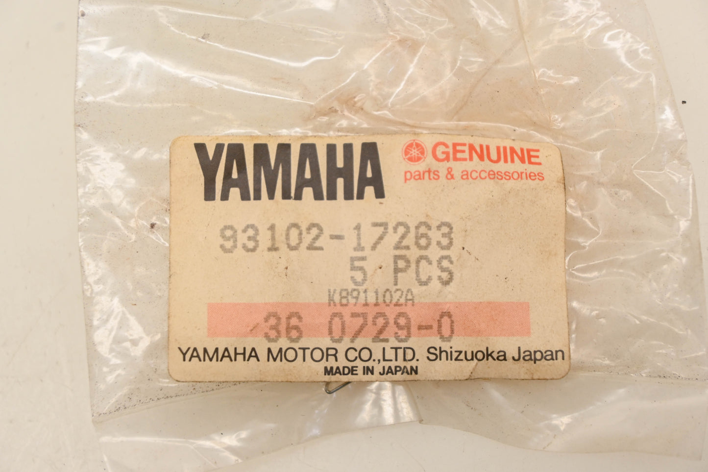 New OEM Yamaha 93102-17263-00 SD-Type Oil Seals Qty 5 NOS