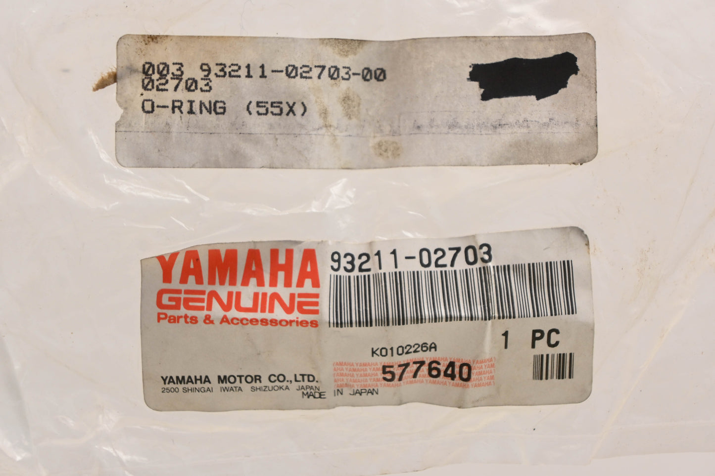 New OEM Yamaha 93211-02703-00 O Ring NOS