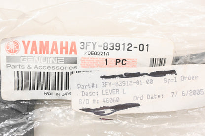 New OEM Yamaha 3FY-83912-01-00 Black Lefthand Clutch Lever NOS