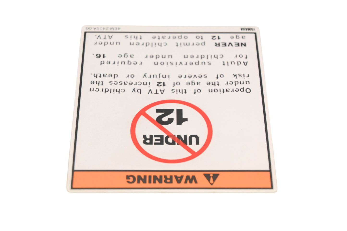 New OEM Yamaha 4EM-2415A-00-00 Caution Warning Emblem Decal NOS