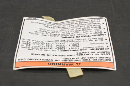 New OEM Yamaha 4KB-21696-00-00 Warning Label Decal NOS